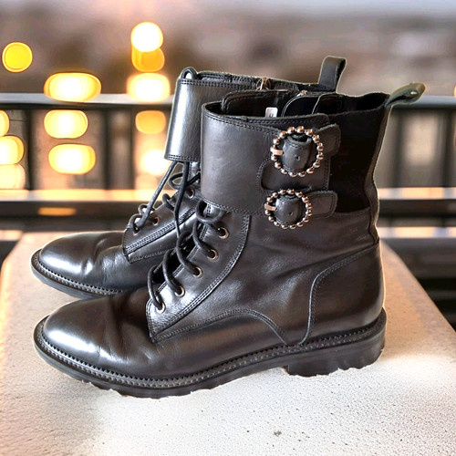 Zara biker boots leder - biker,
