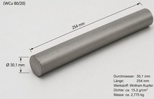 Wolfram Kupfer 80/20 WCu 2,78