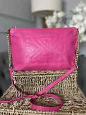 Biba Schultertasche Leder Umhängetasche Logoprägung Rosa