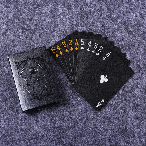 Premium pokerkarten schwarz - premium,