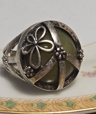 Chunky Dome Peace Sign Silver