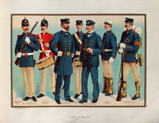 US Navy Uniform Offizier Marine Private Marines Corporal Trommler Pickelhaube