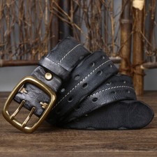 Herren Echtleder Gürtel Bund