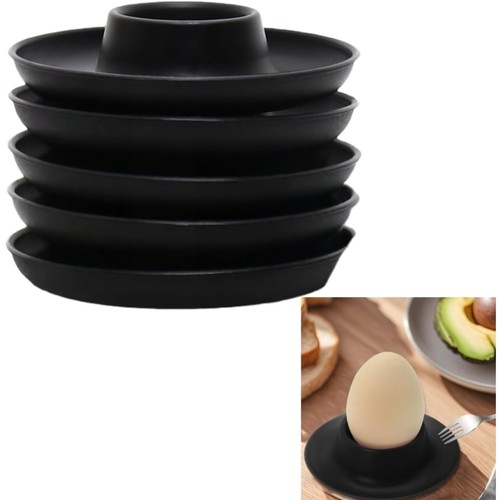 6er eierbecher set - eierbecher, mattschwarz