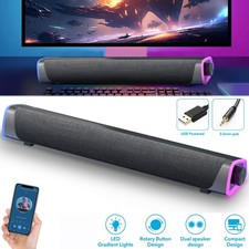 Bluetooth Soundbar mit Fernbedienung Subwoofer TV Heimkino System Lautsprecher