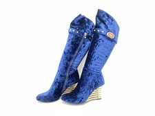 Sergio Todzi Damen Stiefel Stiefelette Ankle Boots Blau Gr. 39 (UK 6)