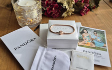 Pandora Funkelnde Krone O Schlangenkette Armband Rosegold 18 cm - Box Set