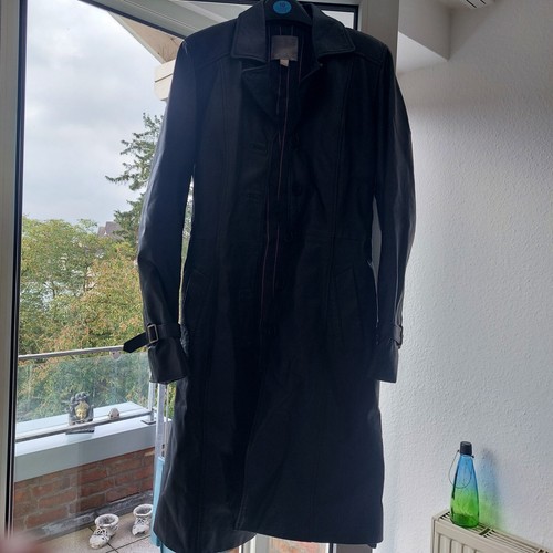 Schwarzen damen ledermantel - damen,