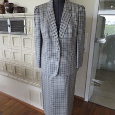 HENSEL&Mortensen original Super de Luxe Kostüm Royal Silk kariert Gr. 44 top