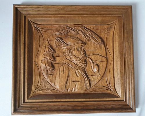 Vintage holzrelief bild - vintage,