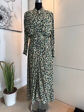 Zara  Maxi - Kleid  Gr.  S/M - 36/38  Schwarz/Grün/Gelb/Weiß  Streublumen  NEU!!