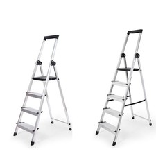 Stehleiter 5 Stufen Alu mit