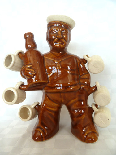 Keramikfigur likörflasche mit - keramikfigur,