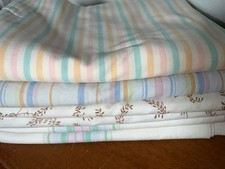 6 Laken : 2 x 2 + 2 x 1 BW  ohne Gummizug Streifen u.a. auch DDR Stoff Nähen