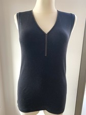 Brunello Cucinelli Top Gr.L 100% Baumwolle Grau Made In Italy