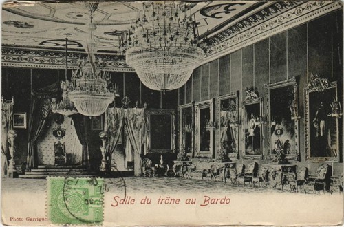 Cpa tunesien salle trone au - cpa, du