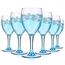 6x Cool Blue Wasser Glas