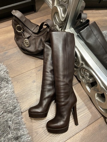 Gucci stiefel dark cocoa - stiefel,