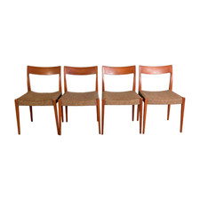 4er Set Kontiki Midcentury Stühle Hugo Troeds Yngve Ekström Teak