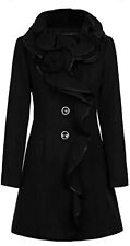 Laeticia Dreams Mantel mit Volants Damen schwarz, Made in Italy, Gr. 38