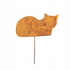 KATZE LIEGEND CORTEN METALL