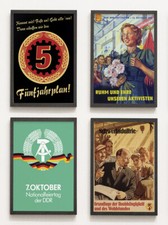 Set: 4 Poster DDR NVA FDJ SED