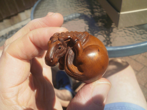 Handgeschnitztes holz netsuke - handgeschnitztes,