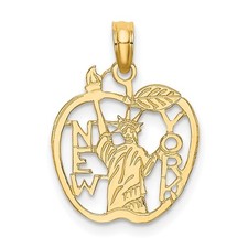 14k Gelbgold Cut-Out New York