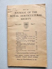 Journal Royal Horticultural