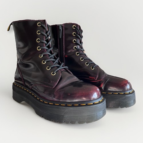 Martens cherry red - martens, rib-off