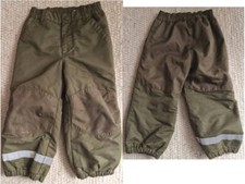 H&M Matschhose olivgrün mit Reflektoren Jungen Gr. 106