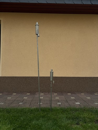 Edelstahl gartenfackeln 2er - edelstahl,