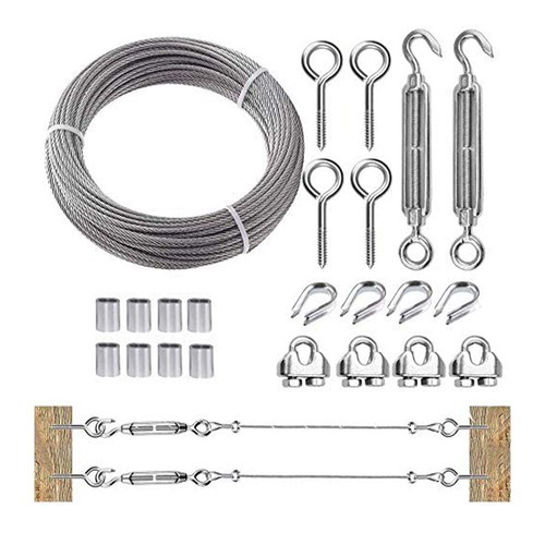15m edelstahl drahtseil 3mm - edelstahl,