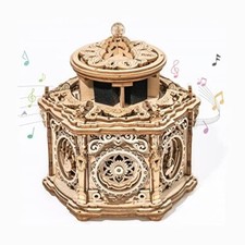 ROKR Geheimer Garten 3D-Puzzle aus Holz DIY-Spieluhr DIY-Modellbausatz Geschenk