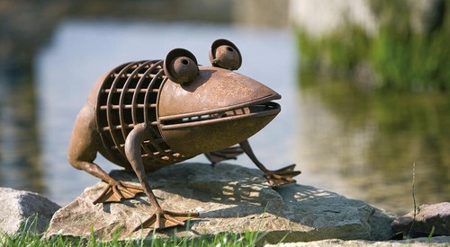 Frosch dieter aus metall - frosch,