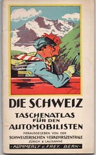 Oldtimer-Zubehör, Auto-Atlas Schweiz ca. 1930, Zürich, Bern, Basel, Luzern, Genf