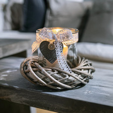 Windlicht Weidenkranz Kranz