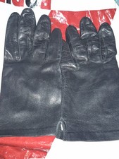 Vintage Damen Lederhandschuhe ,retro.,cirka Gr 7,5 ,schwarz 