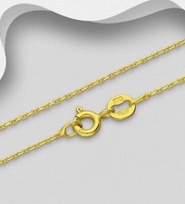 Hochwertige 925 Sterling Silber Zopfkette 18K vergoldet - Made in Italy