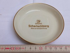 schöne alte Werbung -kleine Porzellan Schale von Scharlachberg Meisterbrand L586