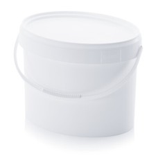 Eimer 18l oval mit Deckel lebensmittelecht 18 Liter weiß 10l 15l 20l