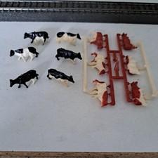 Spur H0 Kühe 6 Schwarz Weiß Lose,  6 Braun Weiß Noch Unbenutzt , Anlagenrückbau