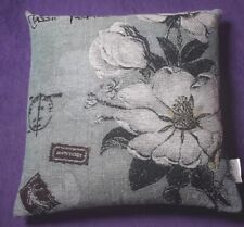 Neu!Super schönes DEKO Kissen"Floral"Gobelin/Velur Hülle+Echtfeder Füllung 40x40