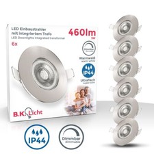 6x LED Einbauspots dimmbar Bad