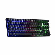 Gaming Tastatur The G-Lab KEYZ CAESIUM TKL WIRELESS Schwarz AZERTY