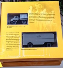 Brekina 006761 "50 Jahre Deutsches Fernsehen" Unimog + Koffer-Anhänger