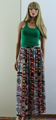 Maxi rock neonfarben bunt - rock, s