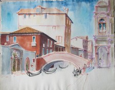 schönes Aquarell "Venedig"