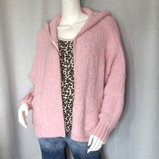 Boucle Hoodie Strick Jacke