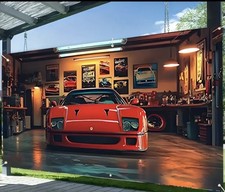F40 Ferrari-2D- Banner Fahne Flagge 400x180 Rennsport Legende Historie Kult 9870